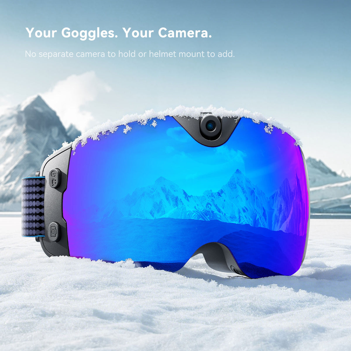 OhO Sunshine 4K camera slimme skibril met WiFi, 24M foto, anticondens - Skyshot