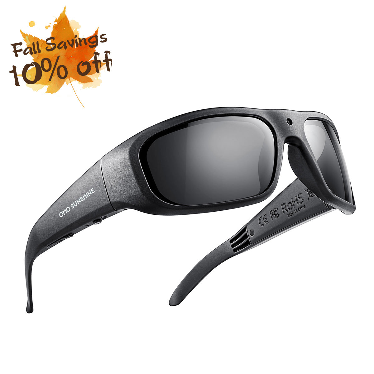 OHO SUNSHINE Vidsoul Smart Camera Glasses - HD 1080P & 24MP Polarized
