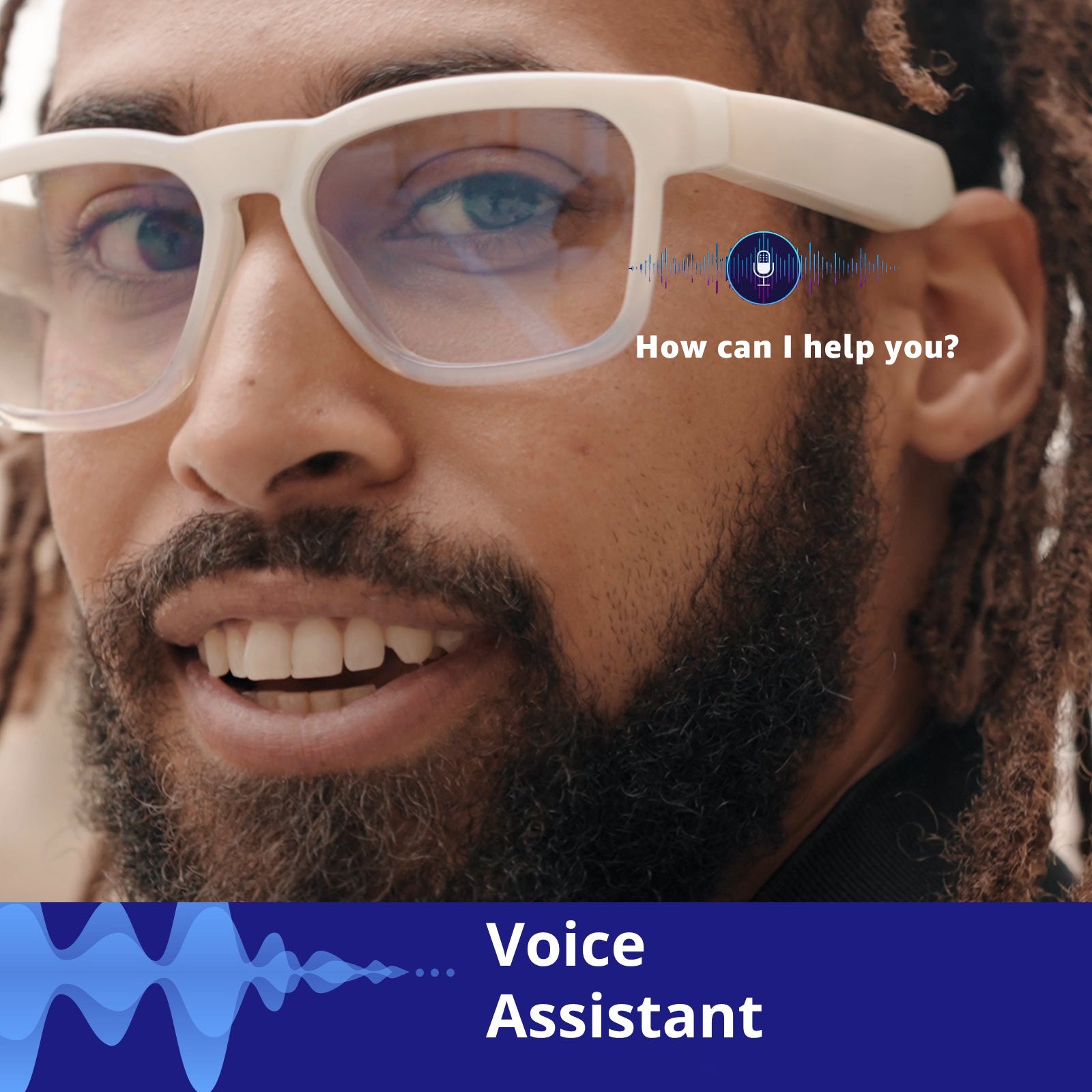OhO Sunshine Elite Smart Bluetooth Audio Glasses with Blue Light Blocking Lens for Men & Women